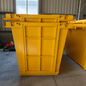 Contenedor <span class=keywords><strong>de</strong></span> Basura Apilable <span class=keywords><strong>de</strong></span> Acero Amarillo, el Más Vendido, para el Transporte <span class=keywords><strong>de</strong></span> Materiales <span class=keywords><strong>de</strong></span> Construcción - Product Image 1