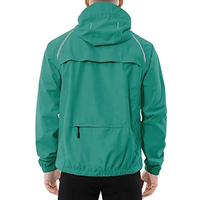 Veste coupe-vent à capuche pour homme, vert néon, coupe classique, veste de sport d'extérieur avec poches, légère et imperméable