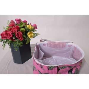 Organisateur de maquillage matelassé en coton à imprimé animal fait main, grande trousse de toilette de voyage, pochette de rangement avec fermeture éclair - Product Image 5