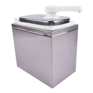 Dispenser per Condimenti in Acciaio Inox da 2L con Pompa per Servizio Ristoranti e Hotel - Product Image 4