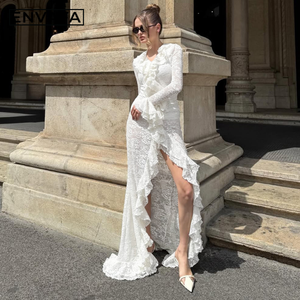Robes longues de luxe décontractées pour femmes, sexy et élégantes, en polyester écologique, coupe ajustée, fabricant de robes sur mesure pour femmes - Product Image 1