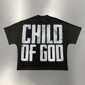 T-shirts à prix réduit, T-shirt personnalisé à manches courtes, imprimé graphique DTG, coton lourd 100%, style streetwear oversize - Product Image 2