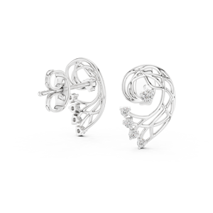 Juego de pendientes minimalistas con diamantes cultivados en laboratorio en oro rosa de 18 quilates para mujer, para compromiso, boda, fiesta, regalo de San Valentín, uso diario. - Product Image 5