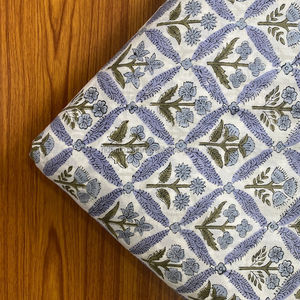 ผ้าคอตตอนพิมพ์ลายบล็อกทำจากผ้าฝ้ายสีฟ้ามะกอกเขียวมะกอกแฮนด์เมดสำหรับม่านกระเป๋าเดินทางฝาครอบกลางแจ้งสำหรับเด็กผู้ชาย - Product Image 5