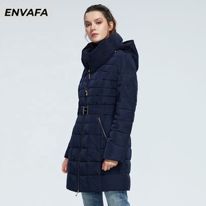 Chaqueta de Invierno Larga y Gruesa Personalizada para Mujer, Chaqueta Acolchada con Capucha, Ropa Exterior Informal de Poliéster - Product Image 5