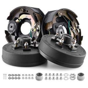 Kit de Frenos Eléctricos Autoajustables de 10 x 2-1/4 Pulgadas, 3500 Libras, Placas de Soporte para Eje, Ensamblaje de Frenos para Remolques y Autocaravanas - Product Image 1