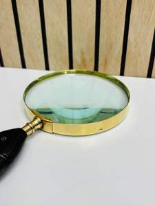 Loupe de poche de 4 pouces avec poignée en forme de poisson |   Loupe en verre optique de style vintage (non pliable) - Product Image 4