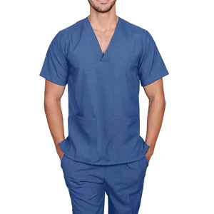 <b>Scrubs</b> Uniform Fabric Custom Logo Short Sleeved Medical Hospital <b>Scrub</b> <b>Sets</b> Men High Quality Men Uniform <b>Scrub</b> <b>Set</b> Available - Product Image 2