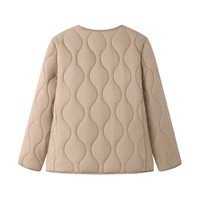 Cómodas Parkas Acolchadas de Tela Suave al Tacto con Cremallera y Diseño a Rayas, Ropa de Invierno Impermeable y Resistente al Viento