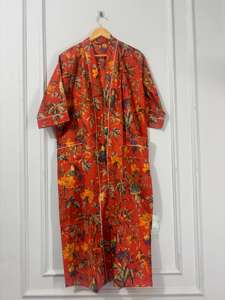 Kimono de Algodón Estampado a Mano con Cuello en V, de Secado Rápido, Manga Larga, Hecho a Mano, Ligero, para Damas de Honor - Product Image 2