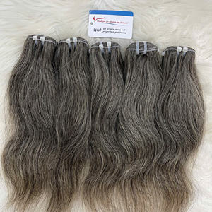 Nouvelle collection d'extensions de cheveux gris, lisses et naturels, cheveux vierges vietnamiens de haute qualité, très uniques et magnifiques - Product Image 1