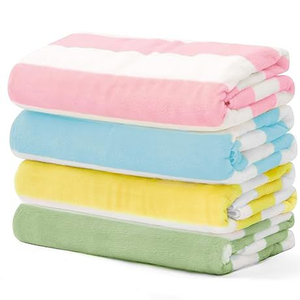 Toalla de Piscina Premium a Rayas, Extra Grande, de Algodón Suave, de Secado Rápido, Toallas de Piscina a Rayas, Suaves y de Secado Rápido, Toallas de Hotel - Product Image 1