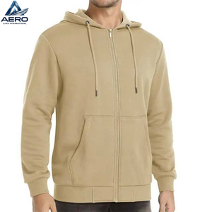 Sudadera con capucha informal de estilo urbano, material suave, ajuste cómodo, con cremallera, transpirable, resistente al viento, ecológica, 100% algodón, para hombre. - Product Image 4