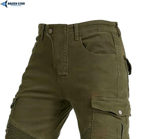 Pantalones Cargo de Motociclista para Hombre, Color Verde Oliva, Transpirables, de Nailon y Algodón, para Todas las Temporadas - Product Image 6