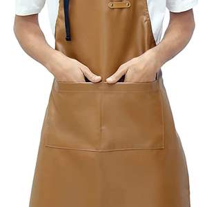 Tablier de travail sans manches en cuir de vachette pleine fleur pour adultes et enfants, de haute qualité, durable, marron, classique, personnalisable, pour soudeurs et grillades - Product Image 6