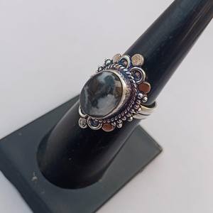 Natural Buffalo Jasper <b>Ring</b> 925 Sterling Silver Handmade Jewelry Gift For Women Birthday Unique Luxury Design - Product Image 4