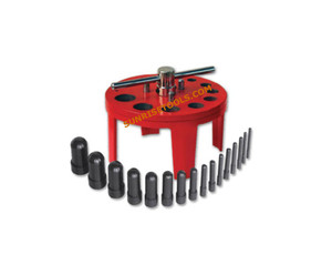 Kit d'outils de perçage rotatif pour bijoux en acier inoxydable, table de poinçonnage pour formes irrégulières 6-38 MM pour la fabrication de bijoux DIY (échantillon/moule) - Product Image 1