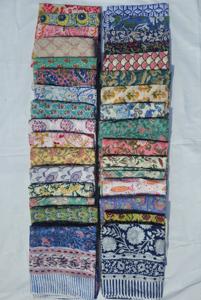 ผ้าซารองพิมพ์ลายบล็อกด้วยมือ ผ้าฝ้ายแท้ 100% ผ้าคลุมชายหาดเนื้อนุ่ม ผ้าคลุมบิกินี่สำหรับผู้หญิง ขายส่ง - Product Image 3