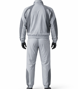 Survêtement Homme Streetwear à Capuche Couleur Unie avec Bandes Réfléchissantes pour l'Automne – Vente en Gros - Product Image 3