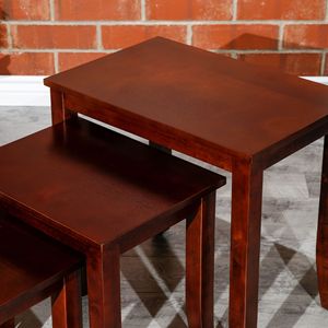 Juego de mesas nido Cherry de 3 piezas para muebles de sala de estar - Product Image 5