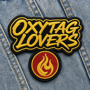 Parche Bordado Oxytag Lovers, Aplique Termoadhesivo con Diseño de Logotipo de Llama, Forma Irregular, Fieltro No Tejido, Regalo a Precio Económico - Product Image 5