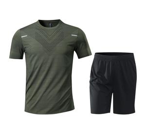 Ensemble T-shirt et short réfléchissant unisexe respirant à séchage rapide avec taille élastique pour homme – Collection été - Product Image 5