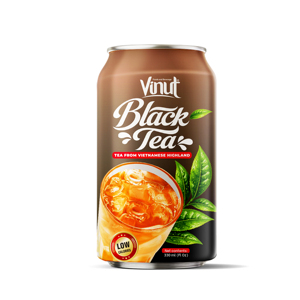 Black Tea Flavor Drink, Aluminum Can 330ml, No Added Sugar, VINUT Brand For Wholesale, Beverage Distributor, Refreshing - Product Image 1