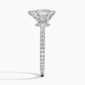Anillo BOJ 080 con Corte de Pera, Plata 925, Halo de Diamantes, Anillo Solitario con Piedra de 2ct, Color D, VVS1, Moissanita, Certificado GRA, Precio Bajo - Product Image 3