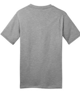 เสื้อยืดคอกลมแขนสั้นสีดำสำหรับผู้ชาย ผ้าเจอร์ซีย์คอตตอน 100% ทรงปกติ สไตล์ลำลอง สีพื้น ย้อมสีเรียบ ผ้าถัก - Product Image 4
