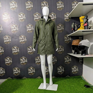 Chaqueta Impermeable Personalizada con Recubrimiento de PU para Hombre, con Capucha, Cortavientos, para Trabajo al Aire Libre, Ligera, Larga, OEM ODM - Product Image 2