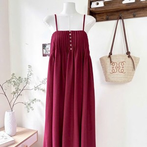 Vestido Maxi Boho Personalizado de Satén con Tirantes Finos y Botones al Frente, Cintura Natural, Moda Femenina OEM - Product Image 4