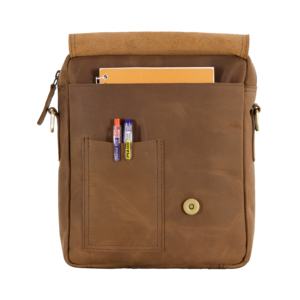 Bolso de Cuero Crazy Horse Color Bronceado Personalizado, Marca Privada OEM/ODM, Venta al Por Mayor, Estilo Minimalista para Viajes - Product Image 5