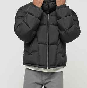 Blouson matelassé surdimensionné personnalisé pour homme - Tissu toile, longueur longue, impression par transfert thermique sur le devant, rembourrage en coton premium, été - Product Image 2