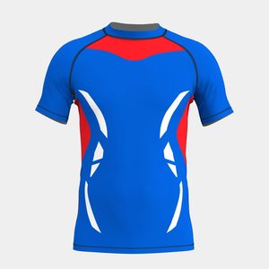 Rashguard à manches courtes OEM écologique (Polyester/Spandex) |   T-shirt d'entraînement de grappling pour MMA et boxe - Product Image 1