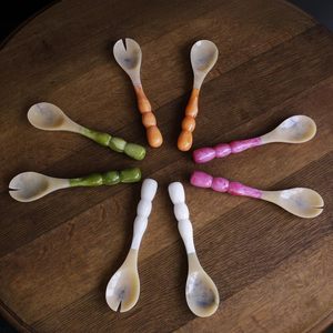 Serve ware <b>colourful</b> table serving <b>set</b> luxury kitchen accessories premium buffet utensils designer resin fork spoon <b>set</b> - Product Image 6
