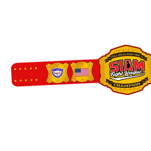 Ceinture de championnat personnalisée Siam Fight League, ceinture de Muay Thai avec drapeaux USA et Thaïlande pour les combattants et les collectionneurs - Product Image 3