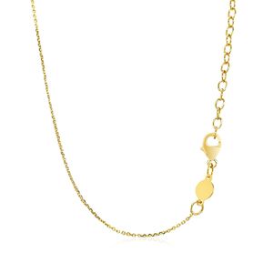 Collana con Ciondolo in Oro Giallo 14k con Barra Curva Lucida - Product Image 3