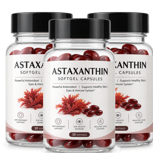 Capsules d'astaxanthine les plus vendues, 12 mg, complément d'astaxanthine naturelle, antioxydant premium en gélules pour hommes et femmes - Product Image 1