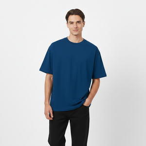 T-shirts unisexes amples et surdimensionnés en coton 100% 305 g/m² avec logo personnalisé OEM imprimé, style streetwear pour hommes, t-shirts graphiques pour hommes - Product Image 5