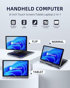 KOO FORWAY Mini Laptop 8 inch HD Touchscreen Portable, Win 11 Pro Small Gaming Laptop, N150 12 GB LPDDR5 1TB <b>M.2</b> <b>SSD</b> - Product Image 2