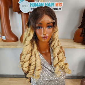 Pelucas de Cabello Humano Virgen Rizado con Ondas Tipo Huevo, Alineado con la Cutícula, de Proveedores Vietnamitas, Tono Personalizado, de Gran Venta - Product Image 3