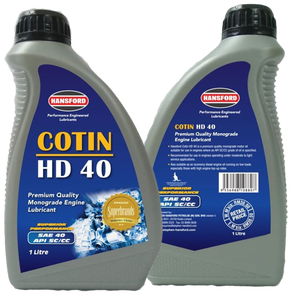 Huile moteur à usage général HANSFORD COTIN HD 40 Huile moteur diesel 1 litre SAE 40 Protection légère du carter moteur - Product Image 3