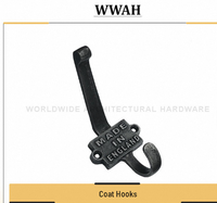 Accessoires de porte en fonte de haute qualité de la marque WWAH, à fixer au mur, autocollants, motif ange noir, 2 crochets, multi-usages, classique