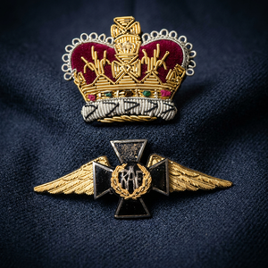RAF CAP BADGE 1000003 High Quality Lace HAND Embroidered 3D Customized Patch <b>Sew</b>-On Fabric Luxury Design for Garment - Product Image 3