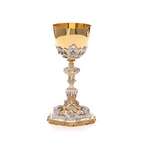 Brass Chalice This Gold Plated Customized Embossed Chalice is handmade using high quality brass and steel for drinkable - Product Image 3