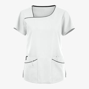 Vente en gros de blouses médicales pour femmes, ensemble de blouses de haute qualité en spandex/polyester, vêtements de travail confortables pour infirmières et médecins d'hôpital - Product Image 3