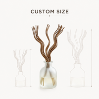 Diffuseur de parfum d'ambiance personnalisé en verre rond avec bâtonnets en fibre torsadée 100 ml OEM