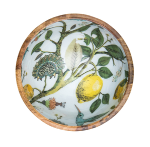 Tazón de madera de lujo de primera calidad con estampado de esmalte, para servir comida y frutas, diseño floral, color personalizable, para uso en el hogar, hoteles y fiestas. - Product Image 5