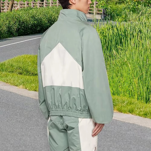 Windproof Men Short Zipper Hoodie Set Training Jogging Wear Tracksuits Custom Logo Nylon Short for Men Summer Adults Shorts Set - Product Image 2