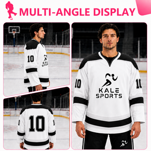 Maillot de hockey personnalisé, écologique, respirant, à manches longues, de haute qualité, uniforme d'équipe, 100% polyester, logo sur le devant - Product Image 3